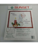 Cross Stitch Holly Angel Warm Wishes Christmas Sunset No Count Dimension... - $30.36 CAD