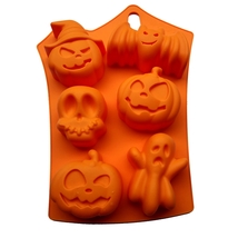 1Pcs Pumpkins Bat Skulls Ghost Halloween Silicone Mold For Ice Candy Baking  - £4.82 GBP