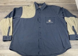 Vintage Smith &amp; Wesson Blue/beige Long Sleeve Shooting Shirt XXL Button ... - £21.28 GBP