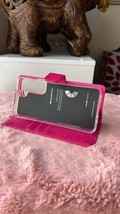 For Samsung galaxy S22 S22+ S22 ultra phone case pink Leather Wallet Kickstand - £13.44 GBP+