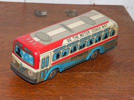 Vintage Go The Motor Coach Way Express Tin Friction Toy Japan Bus - €63,32 EUR