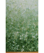 Cotton Batik Green Ombre Gradations Hand Painted Cotton Fabric Print BTY... - $312.36 MXN