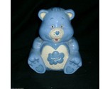 6&quot; GRUMPY CARE BEAR BLUE CLOUD CERAMIC SITTING STATUE HAND PAINTED FIGUR... - $21.85