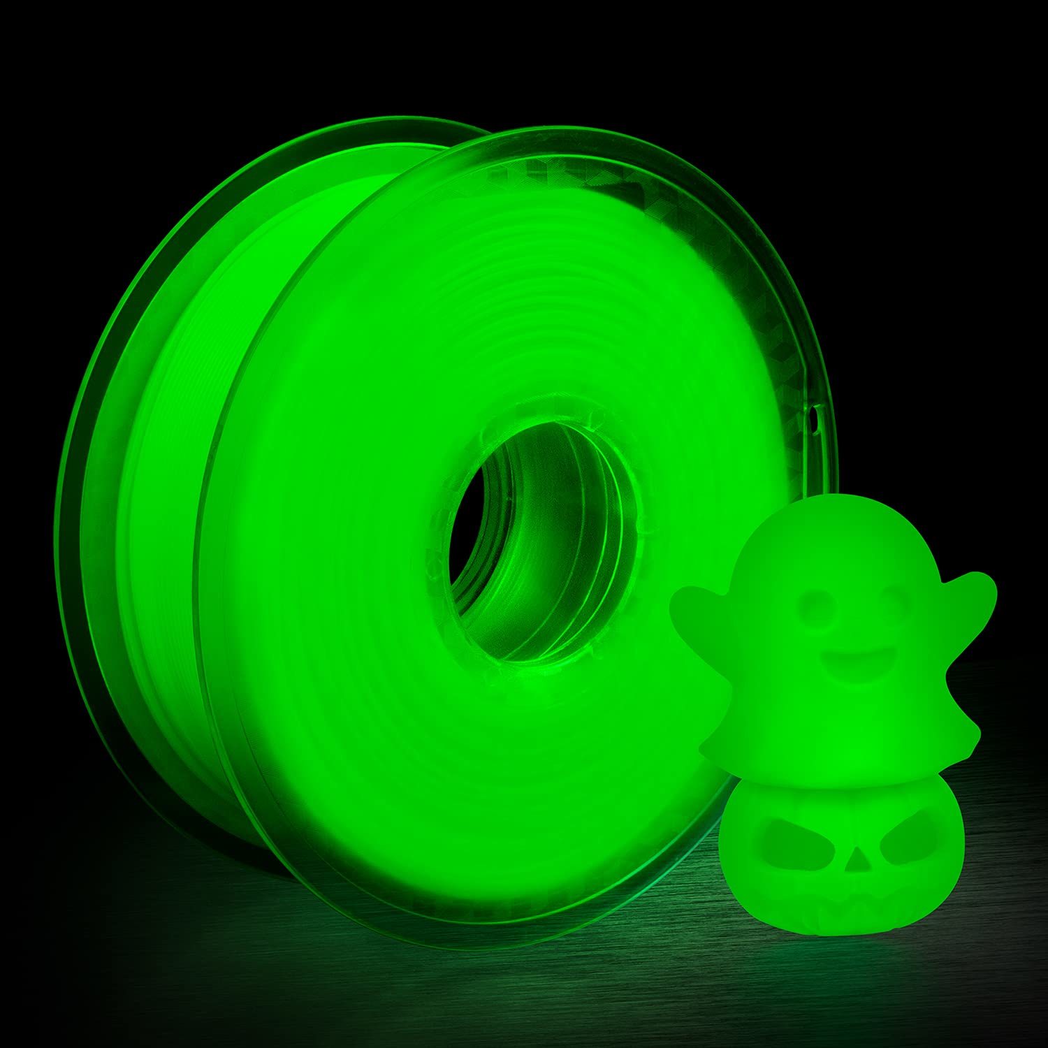 3D Printer Filament, PLA Filament Glow in The Dark, 1.75mm, 1 kg Spool - $41.99