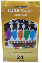 Gemmy LED Lightshow Luxe Sparkle C9 Multi Color Light String24 Lights New - $49.49