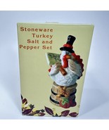 Cracker Barrel Turkey Salt &amp; Pepper Shaker Set Stoneware - NEW - £7.59 GBP