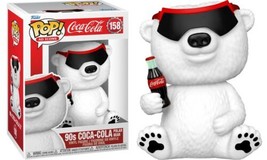 Coca Cola 90s Polar Bear w/ Sun Glasses Ad ICON Vinyl POP! Figure #158 FUNKO NIB - £9.11 GBP