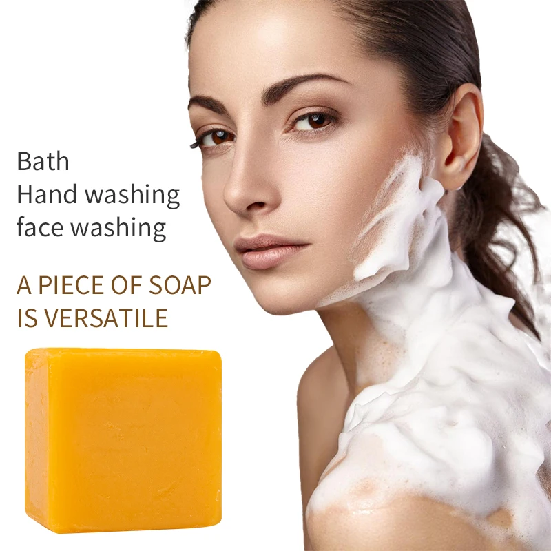 House Home MELAO Turmeric Soap Face Cleansing Anti Acne Skin Brighten Remove Pim - £25.57 GBP