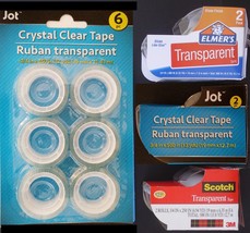 CLEAR TRANSPARENT TAPE 3/4 INCH Gloss Finish, SELECT: Brand &amp; Type  - $2.99