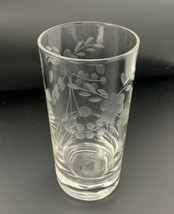 Vintage FEDERAL GLASS Water Tea 5-5/8&quot; Tall/2-3/4&quot; Rim Cut Flower Cherry... - $14.20