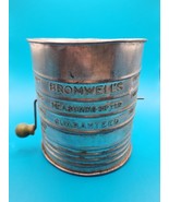Bromwells 5 Cup Measuring Sifter Wooden Crank Handle Flour Sifter Vintage - $21.71 CAD