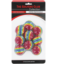 La Golfistas Palo a Rayas Práctica Pelotas de Golf (Rainbow) X 9 - $9.13