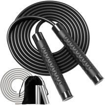 1Lb Weighted Jump Rope For Boxing-Speed Skipping Rope With Adjustable 2P... - £29.67 GBP