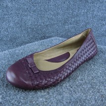 SoftWalk  Women Ballet Shoes Purple Leather Slip On Size 8.5 Narrow - £22.15 GBP