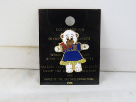 Vintage Olympic Pin - Hidy Bear Hug Calgary 1988 - Stamped Pin - £12.02 GBP