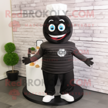 Black Wedding Cake mascot costume character dressed with a Sweatshirt an... - $1,199.00