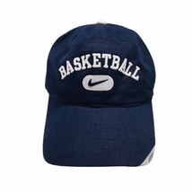 Nike Center Swoosh Basketball BLUE Hat Embroidered Logo Strapback Cotton - £26.50 GBP