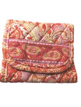 Vera Bradley Pink Just Peachy Paisley Wallet Trifold Zip Coin ID Paisley... - £18.26 GBP