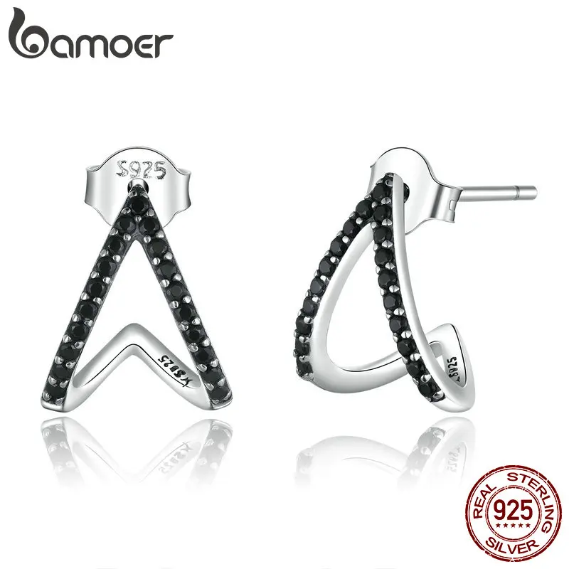 Simple Geometry Stud Earrings for Women 925 Sterling Silver Ear Pins Jewelry  Ne - $24.88