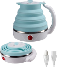 Travel Foldable Electric Kettle, Collapsible Food Grade Silicone Small Kettle Bo - £40.45 GBP