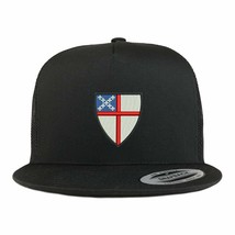 Trendy Apparel Shop Episcopal Shield 5 Panel Flatbill Trucker Mesh Snapb... - £19.90 GBP