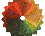 Ten-Square Batiks Prisma Dyes Autumn Colorstory Fall Layer Cake Precuts ... - £35.38 GBP