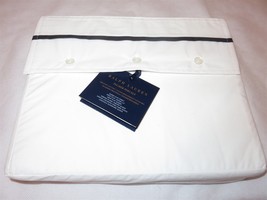 Ralph Lauren Palmer Percale Cotton Queen flat sheet loft gray White $175 - $67.15