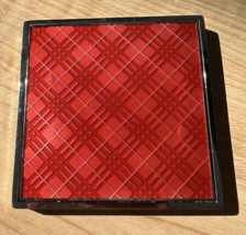 Burberry Purse Compact Mirror Red Plaid Preowned Very Good Condition - £28.96 GBP