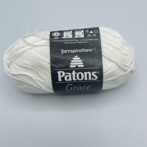 Primary image for Patons Grace Yarn-Snow -246062-62005. 136 Yards 100% Mercerized Cotton