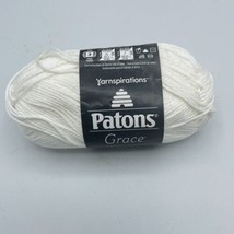 Patons Grace Yarn-Snow -246062-62005. 136 Yards 100% Mercerized Cotton - £7.12 GBP