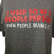 Novelty Attitude Short Sleeve Tee Shirt Unisex Medium Gray - $17.00
