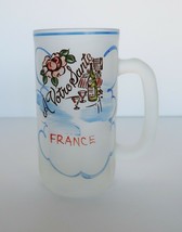 Vtg Beer Mug Frosted Glass France A Votre Sante Possibly Gay Fad Hazel A... - $14.99
