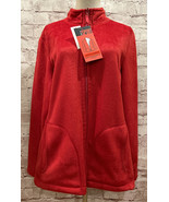 Style &amp; Co SPORT Reversible Fleece Jacket Full Zip Red Amore Womens Size... - £26.71 GBP