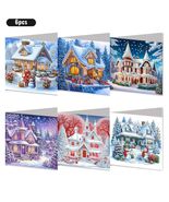 6 Creative Christmas-Themed Greeting Cards Diamond Jewel Art COMPLETED & SEALED - $27.71