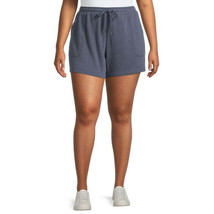 Terra and Sky Women&#39;s Plus Pull-On Knit Shorts Slate Grey Size 3X (24W-26W) - $16.82