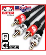 2-RCA to 2-RCA Cable Male Stereo Audio Patch Coaxial Cord L/R Gold Plate... - $10.99