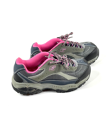 Skechers Work Women 8.5 Steel Toe Memory Foam Non Slip Pink Gray Shoe F2... - $940.64 MXN