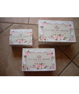 3 pretty gift boxes By Le Vie Enrose floral New - $33.00