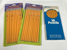 30 NOS Penway No 2 Pencils Lead Real Wood Barrel 3 Packs of 10 - £19.32 GBP
