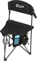 Extra Large Quick Folding Tripod Stool with Backrest | Comfortable Campi... - $85.09