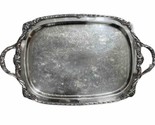 Vintage Heritage 1847 Rogers Bros IS Serving Tray Silver Plate #9496 25x14 - $34.29