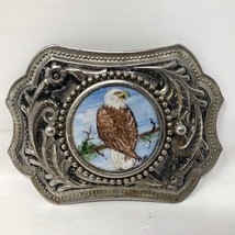 Vintage American Bald Eagle Perching on Branch Flowery Flowers Patriotic Aviary - £22.00 GBP