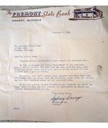 Vintage Fremont State Bank Congrats Letter For New Baby MI 1960 - $55.78 MXN