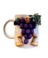 3D Art GRAPE LEGS Coffee Mug Dangle Bunch Creepy Tattoo Fruit Purple OOA... - $228.52 MXN