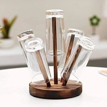 Wooden Glass Drainer Decoration Display Piece Table Centrepiece Handmade Natural - £17.21 GBP