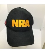 NRA Gold Embroidered BLACK Hook And Loop ADJUSTABLE BALL CAP - £11.46 GBP