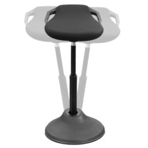VIVO Black Ergonomic Height Adjustable Perch Stool for Home and Office - £190.91 GBP
