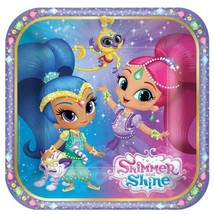 Shimmer and Shine Dessert Plates Birthday Party Supplies 8 Per Package NEW - £3.57 GBP