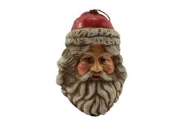 Vintage Ceramic Santa Claus Head Christmas Tree Ornament Hanging - £9.30 GBP