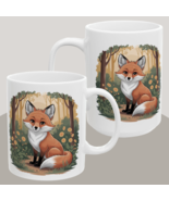 Charming Fox Coffee Mug Woodland Animal Lover Gift Nature-Themed Ceramic... - €10,34 EUR+